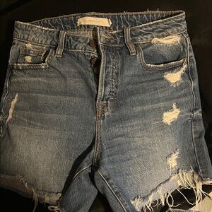 Hidden Women's Blue Distressed Jean Shorts